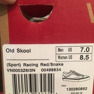 Old Skool vans size 7 men’s